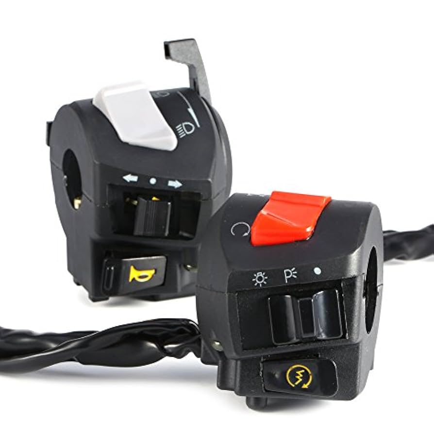 バイクハンドルスイッチ 1pc オートバイのハンドルバーホーンと